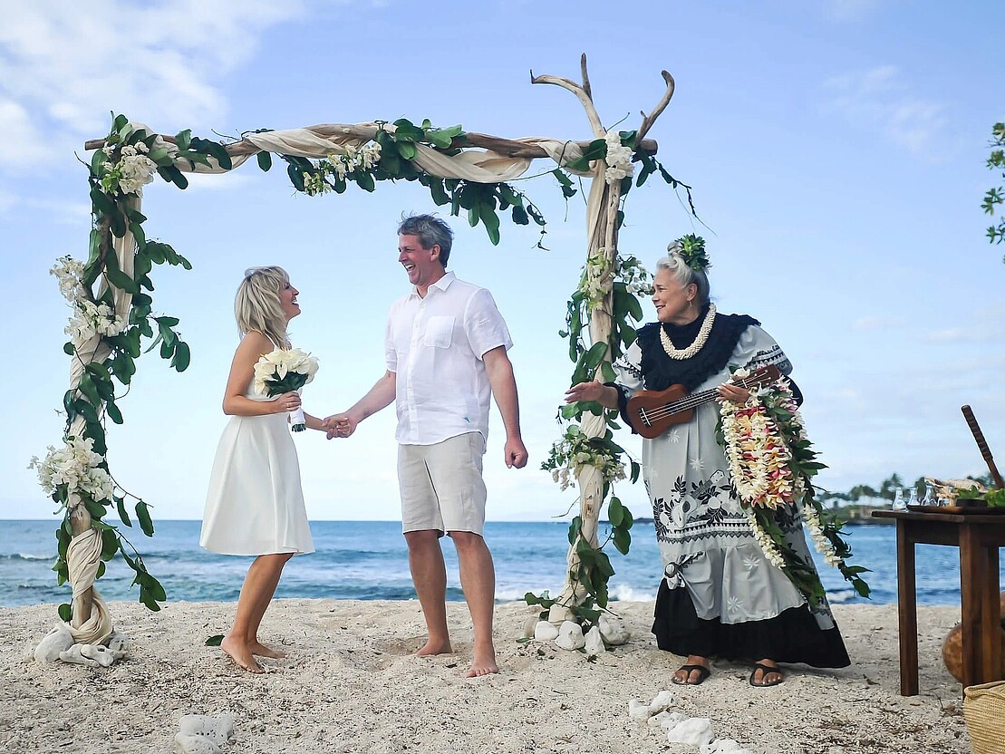 Polinesiche Hochzeit auf Big Island