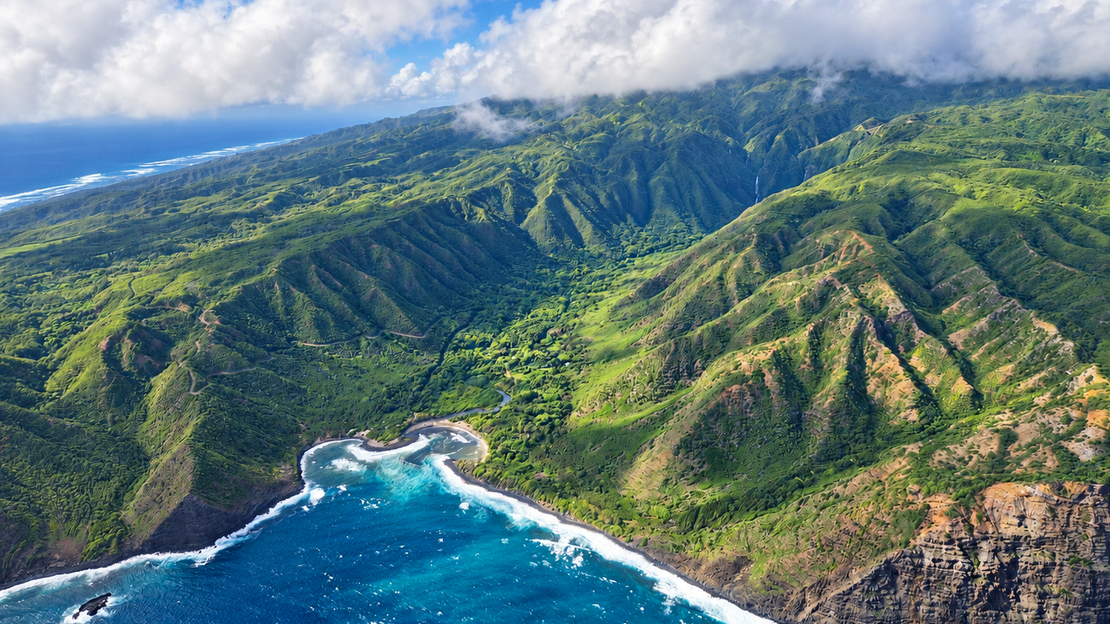 Tropische Küste von Molokai